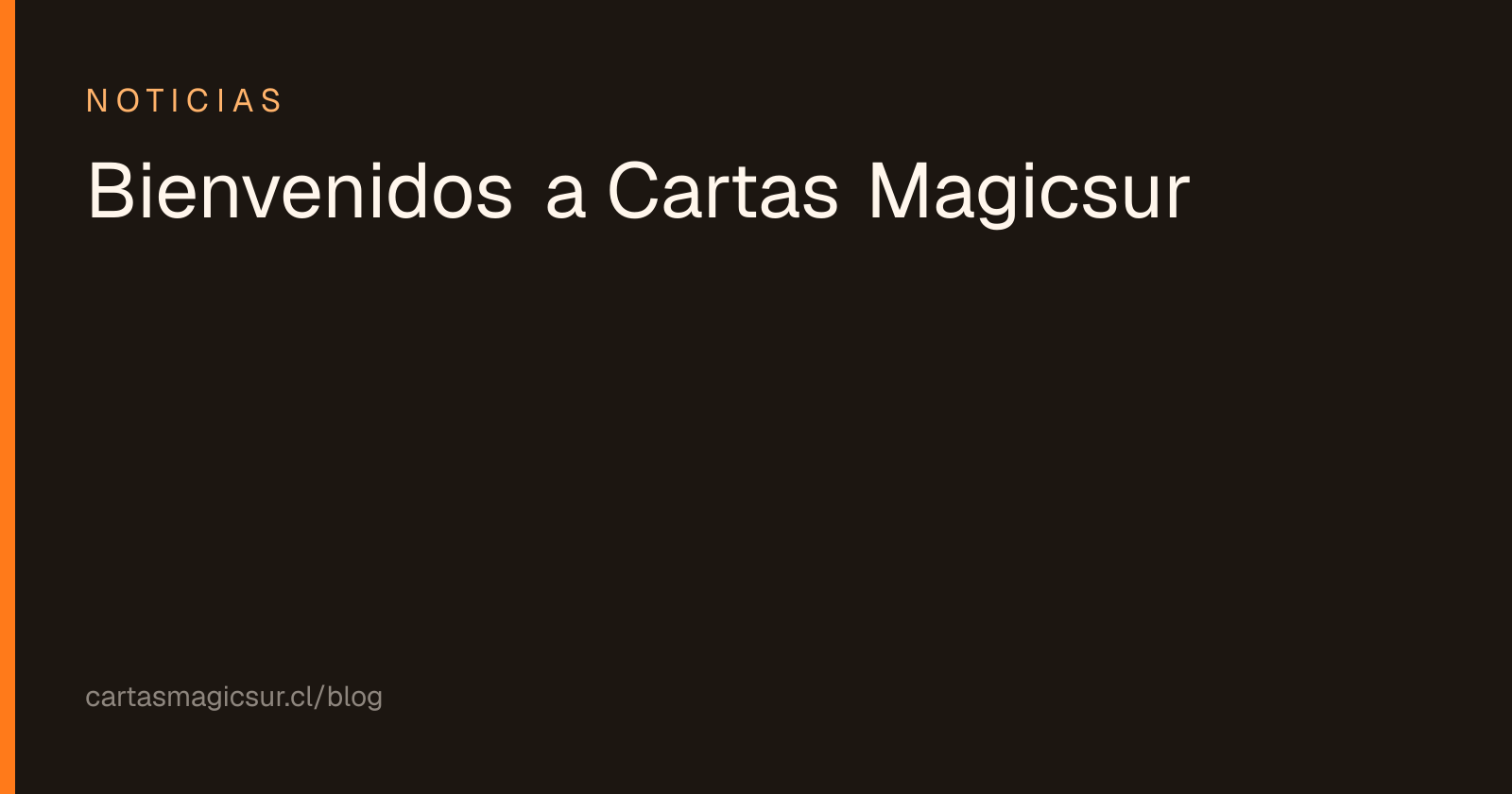 Bienvenidos a Cartas Magicsur