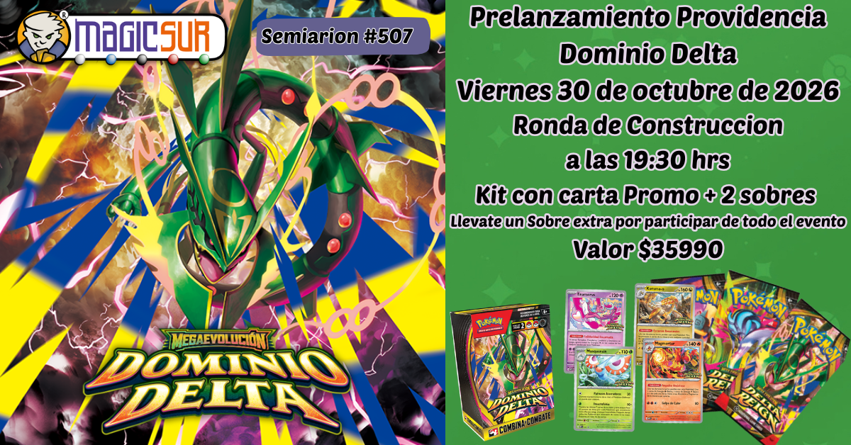 Afiche del torneo Prelanzamiento Viernes Pokémon Dominio Delta Providencia