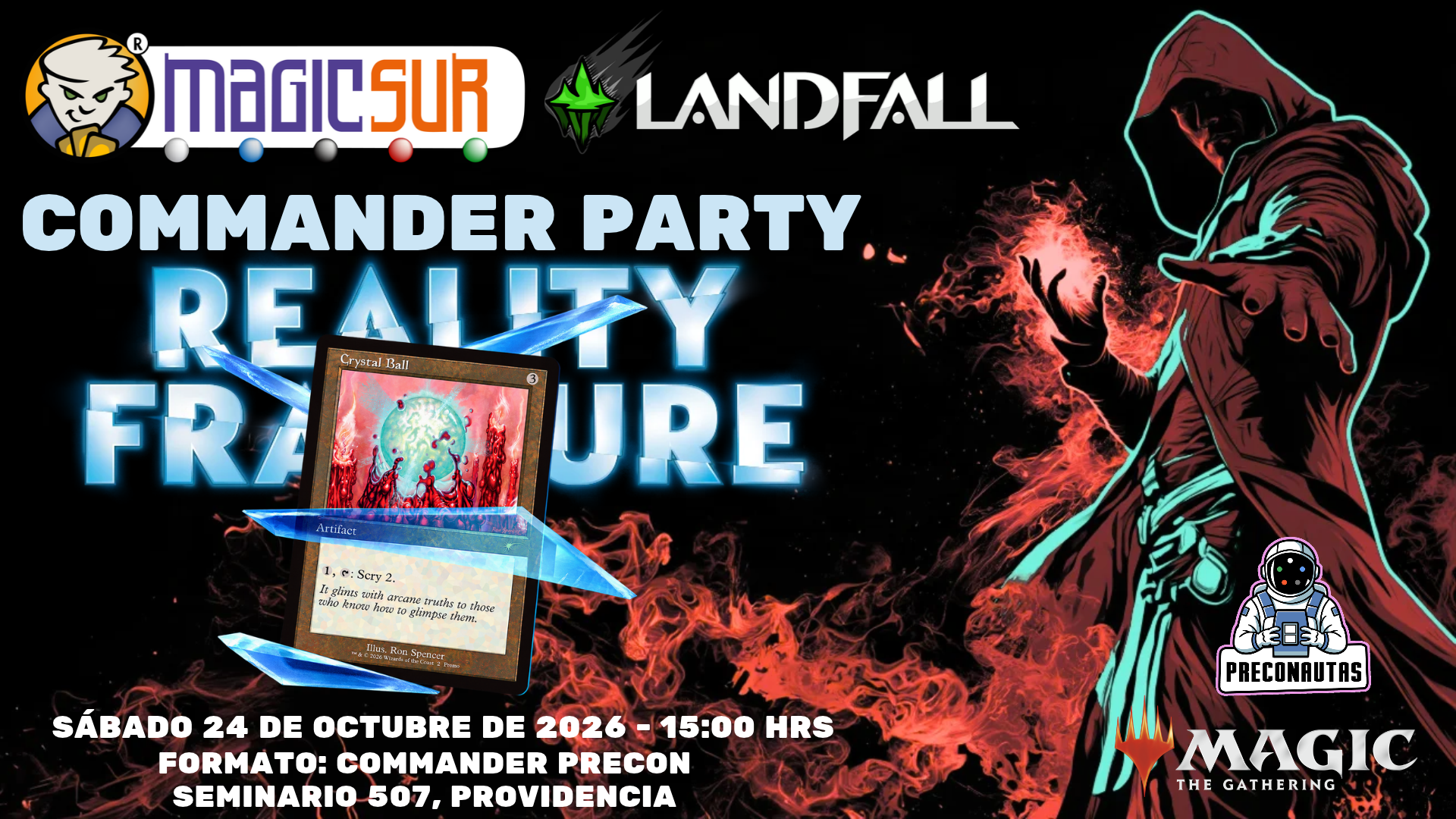 Afiche del torneo Magic Presenta: Commander Party — Reality Fracture - Seminario