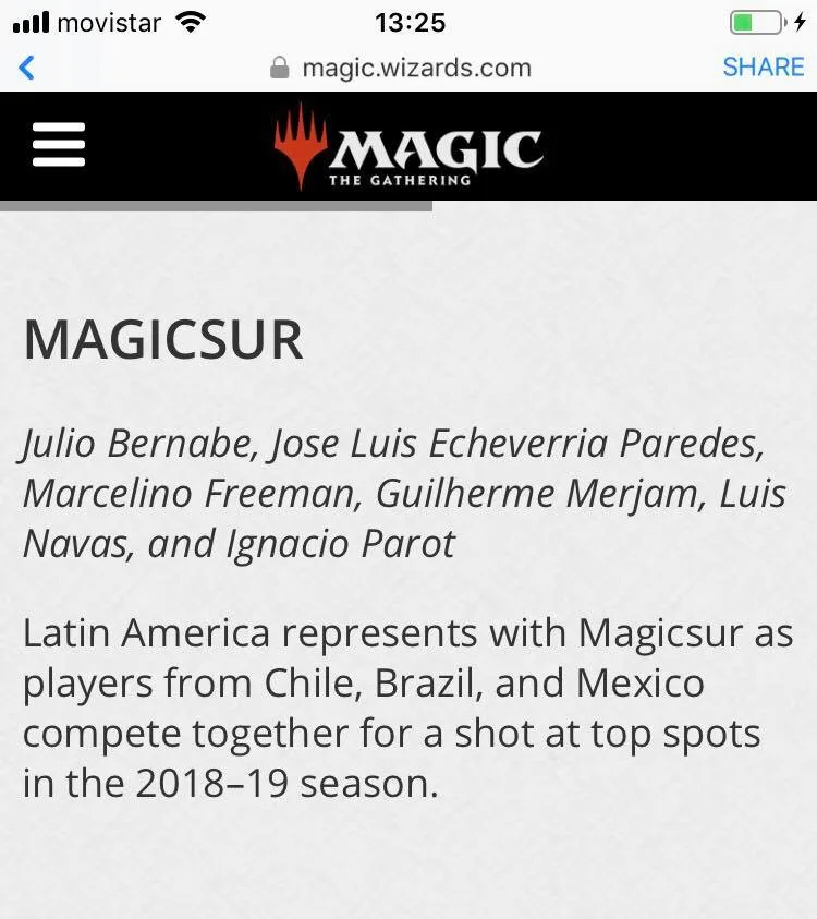 Equipo Magicsur para el Pro Tour Team Series 2018-2019